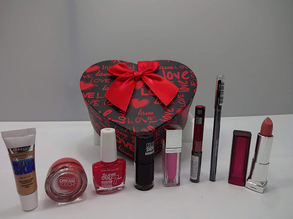 Globe Trotter Valentines Hamper For Her Maybelline Make Up Beauty Bundle Gift Box Love Gift Set For Women