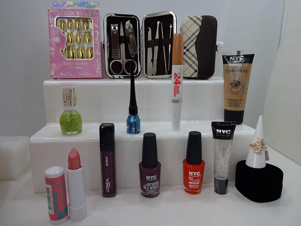 Globe Trotter Valentines Luxury Gift Set For Her Mix Brands Make Up Nails Manicure Tool Set In Heart Shape Gift Box **Limited Edition**