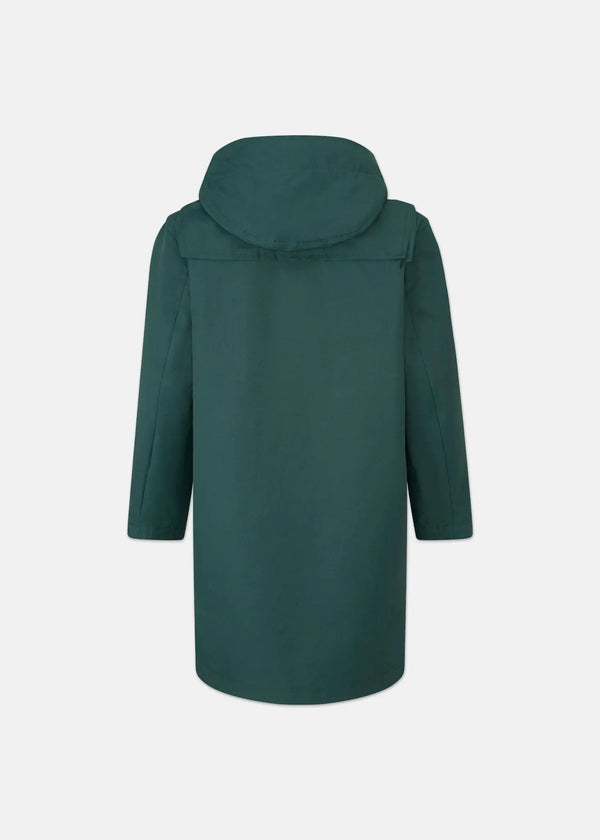 Gloverall Children's Gabardine Showerproof Duffle Coat Green