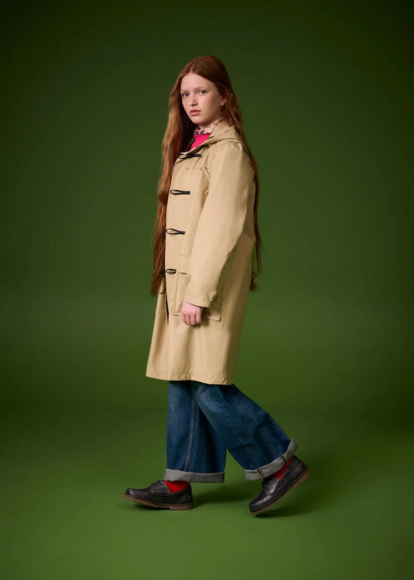 Gloverall Children's Gabardine Showerproof Duffle Coat Navy