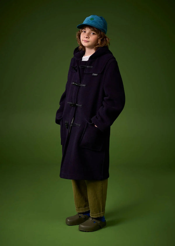 Gloverall Children's Herringbone Wool Duffle Coat Rose