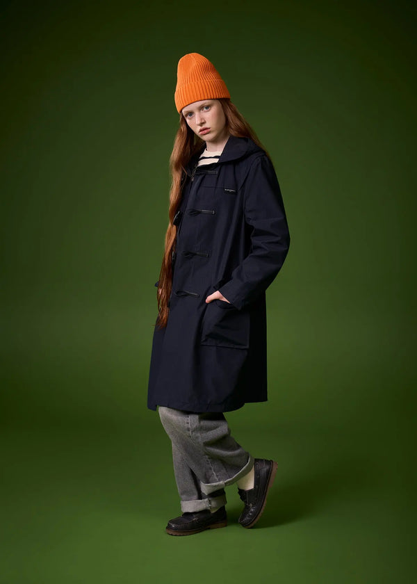 Gloverall Children's Ripstop Showerproof Duffle Coat Navy