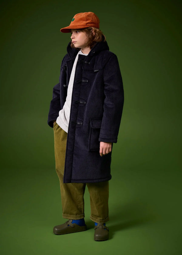 Gloverall Children's Corduroy Duffle Coat Navy