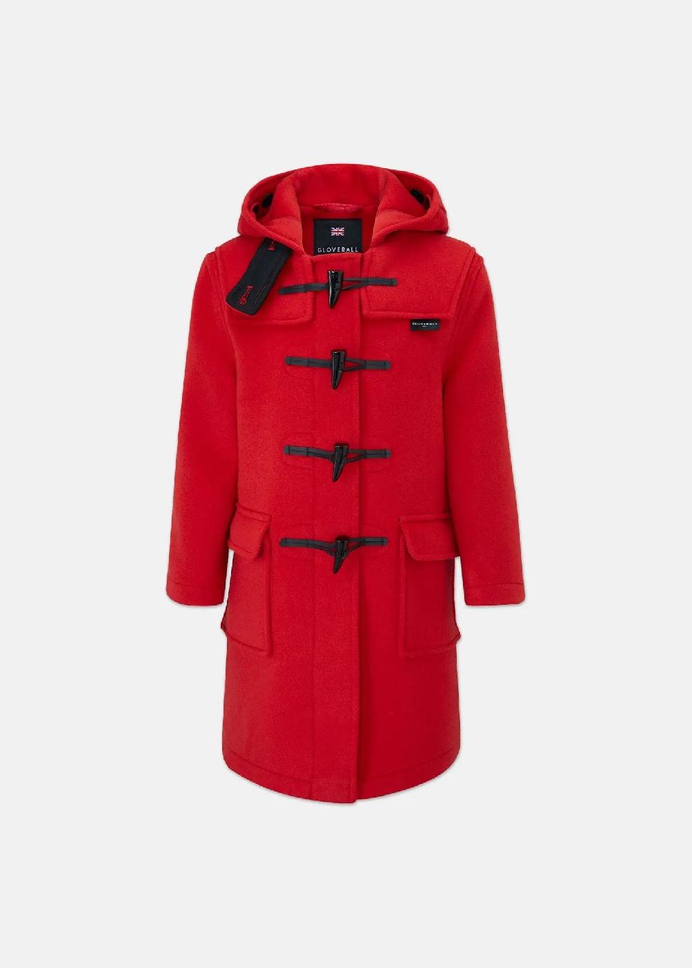 gloverall Children's Melton Wool Duffle Coat Red
