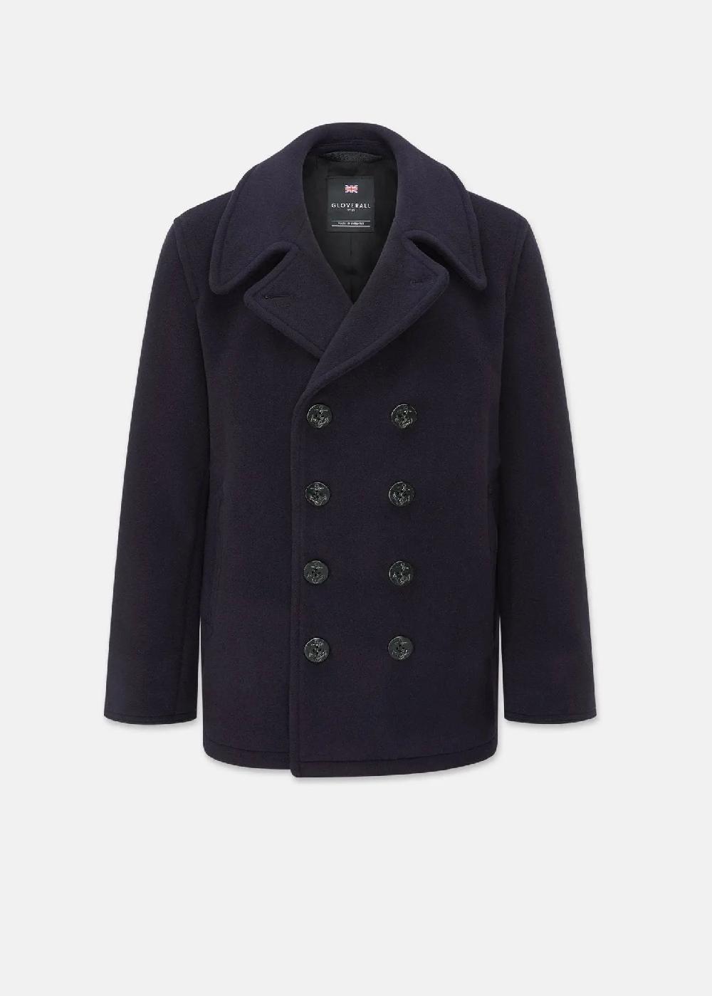 gloverall Men's Admiralty Peacoat Navy