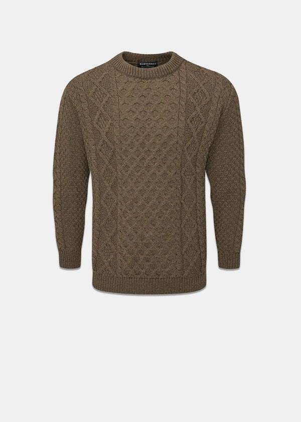 Gloverall Men's Aran Jumper Army