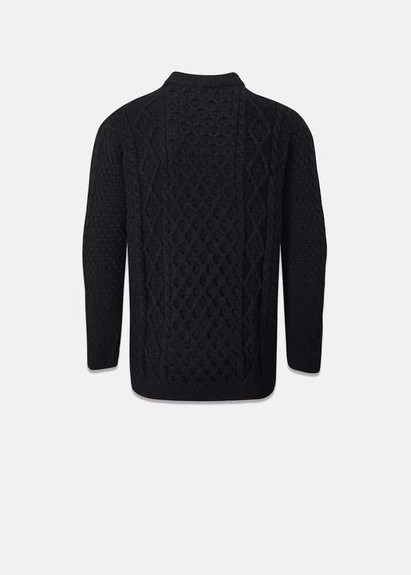Gloverall Men's Aran Jumper Black
