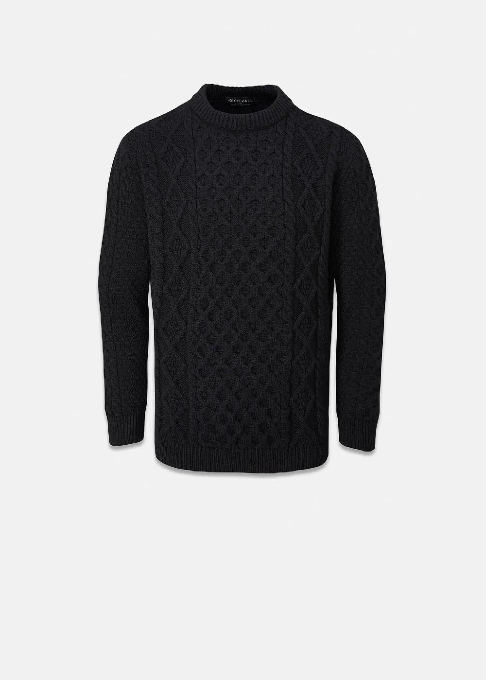 gloverall Men's Aran Jumper Black