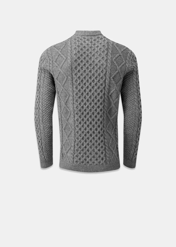 Gloverall Men's Aran Jumper Grey