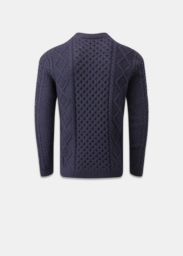 Gloverall Men's Aran Jumper Navy