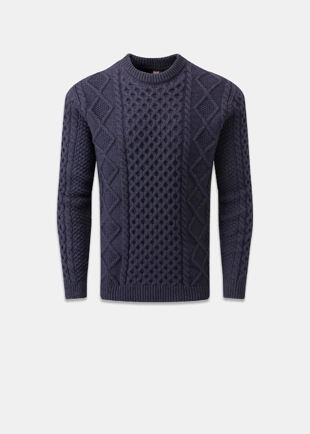 gloverall Men's Aran Jumper Navy