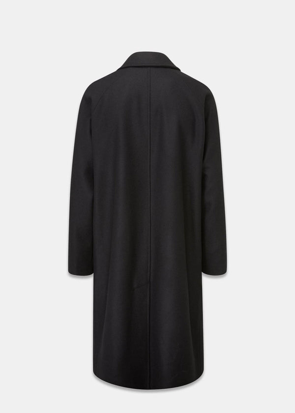 Gloverall Men's Chesterfield Overcoat Black