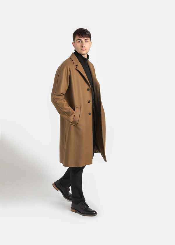 Gloverall Men's Chesterfield Overcoat Camel