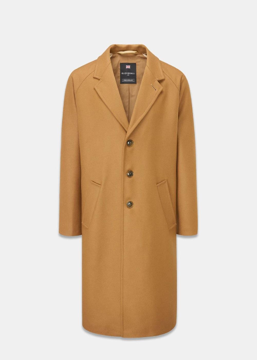 gloverall Men's Chesterfield Overcoat Camel