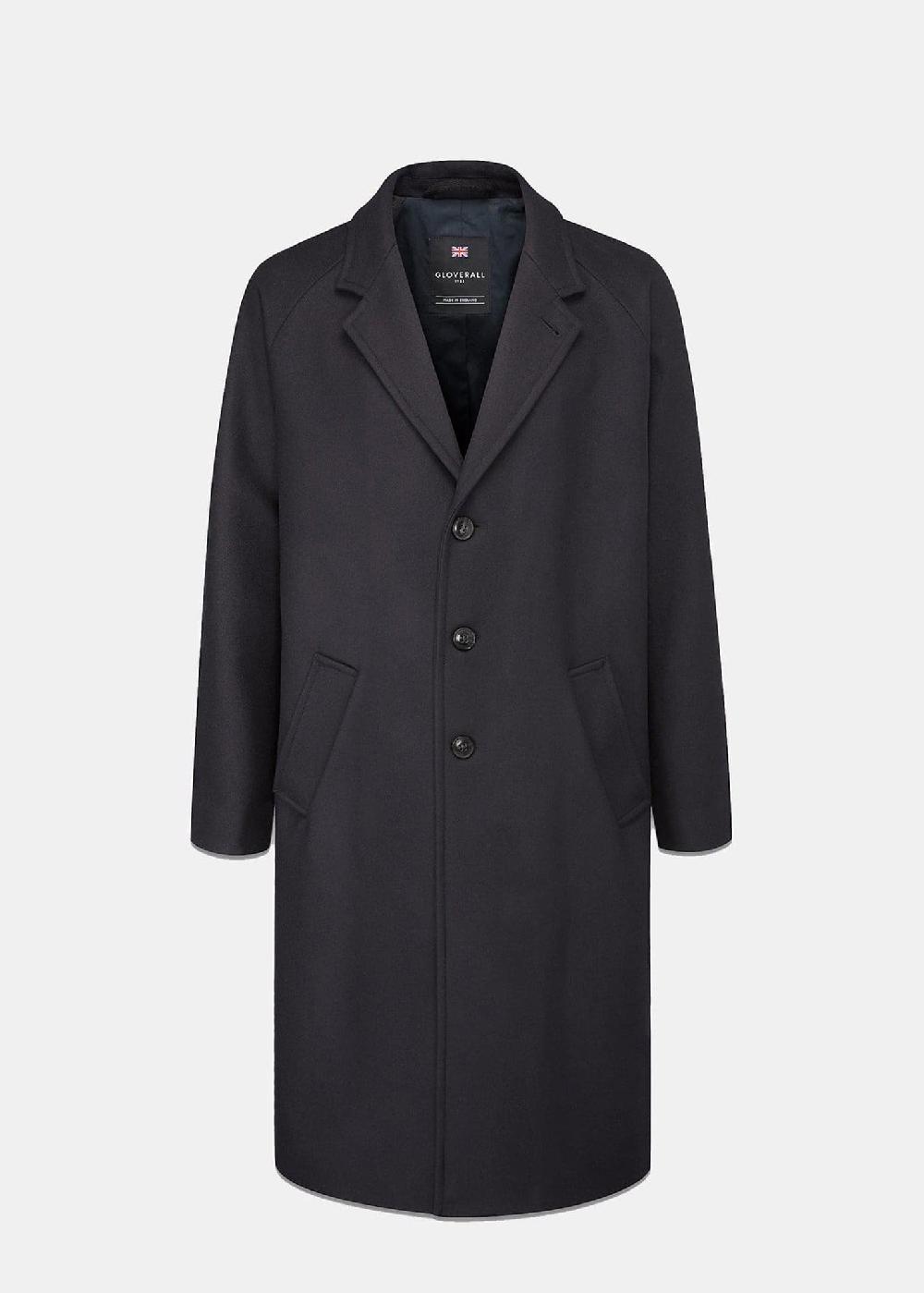 gloverall Men's Chesterfield Overcoat Navy
