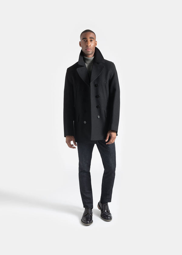 Gloverall Men's Churchill Peacoat Black
