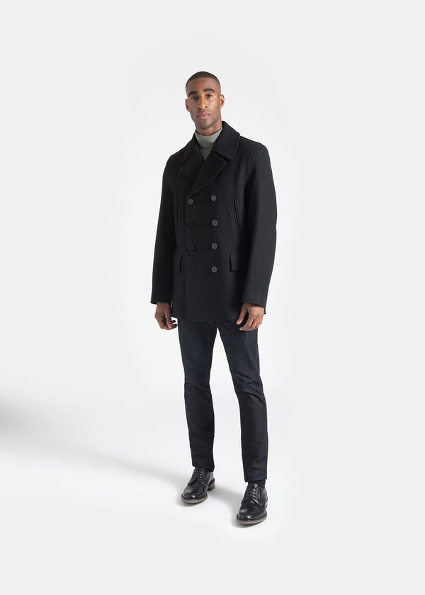 Gloverall Men's Churchill Peacoat Black