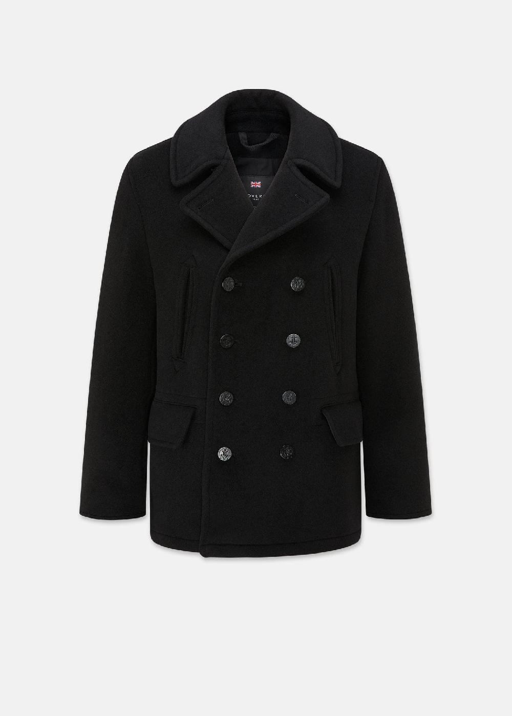 gloverall Men's Churchill Peacoat FC Black