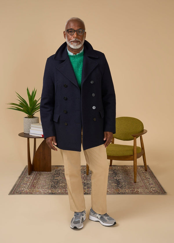 Gloverall Men's Churchill Peacoat Navy