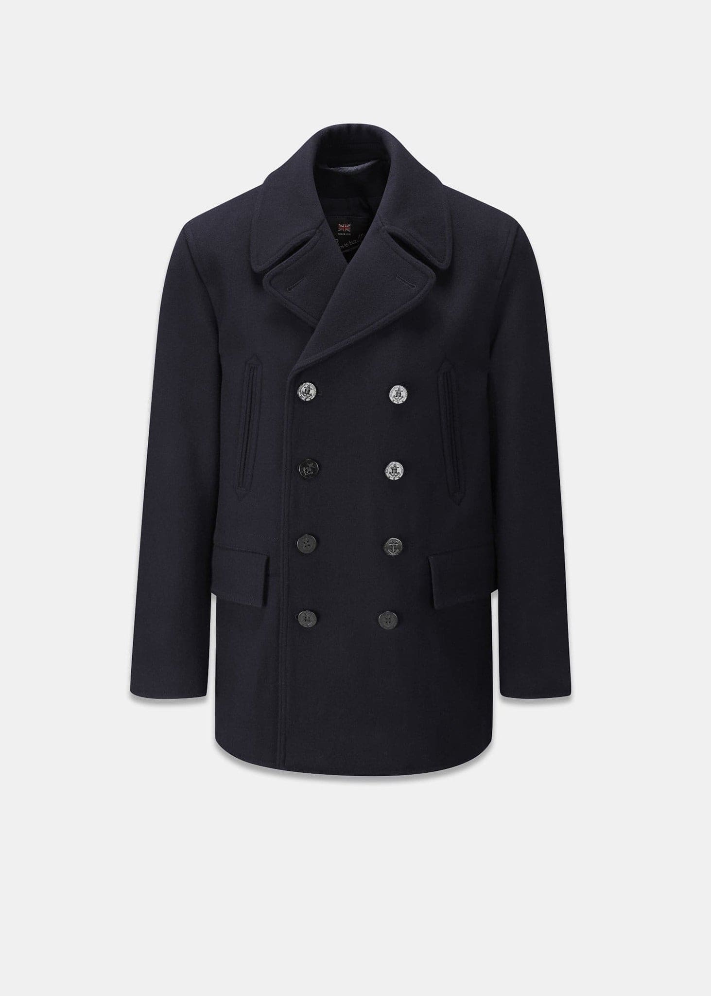 gloverall Men's Churchill Peacoat Navy