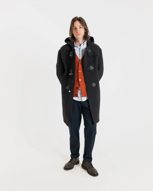 Gloverall Men's Drake Duffle Coat Charcoal