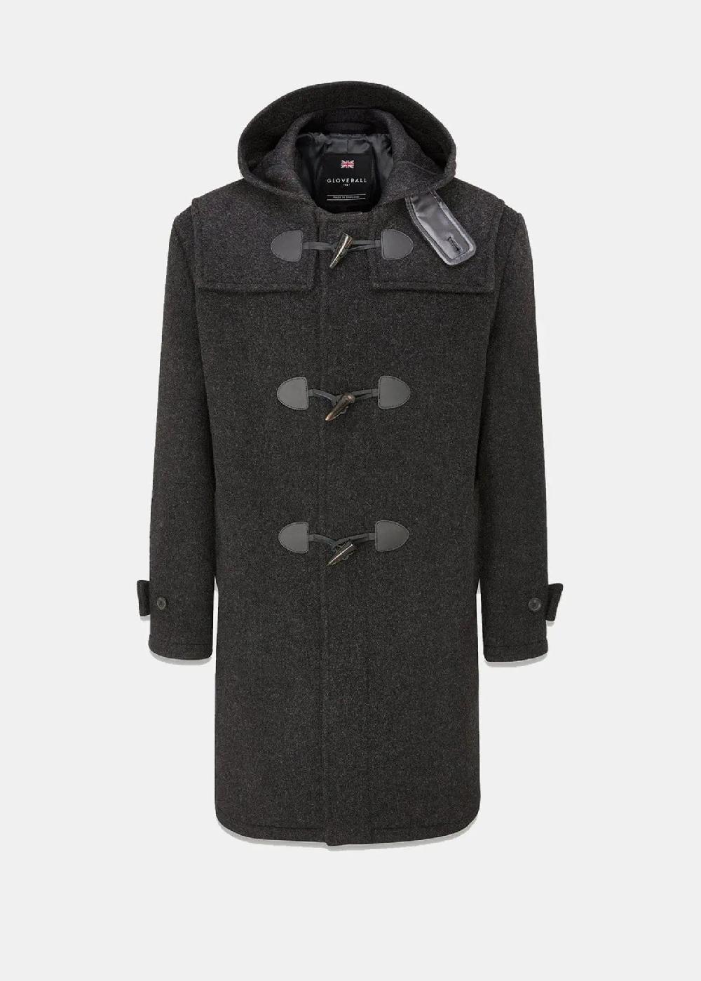 gloverall Men's Drake Duffle Coat Charcoal