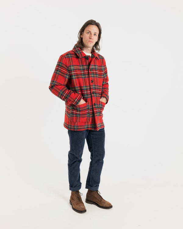 Gloverall Men's George Jacket Royal Stewart Black