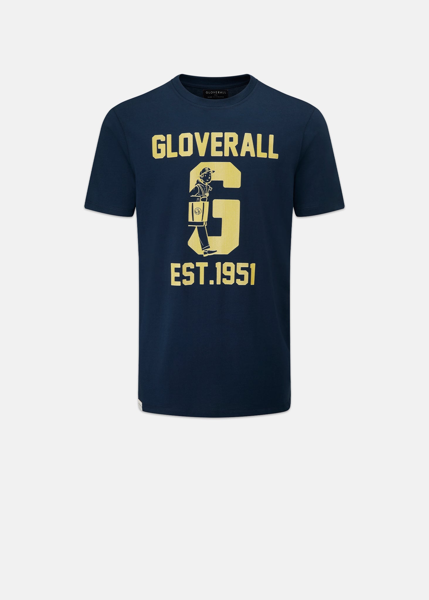 gloverall Men's Graphic T-Shirt Navy