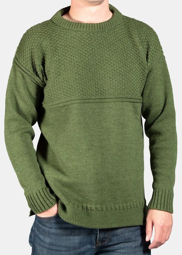 Gloverall Men's Guernsey Jumper Green