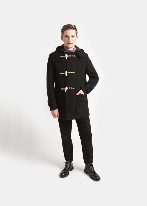 Gloverall Men's Mid-Length Monty Duffle Coat Black