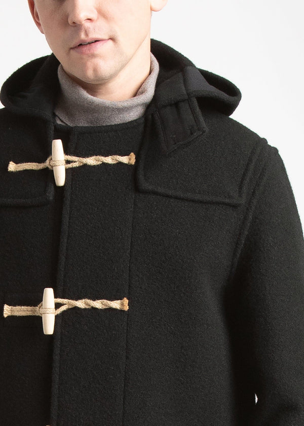 Gloverall Men's Mid-Length Monty Duffle Coat Black