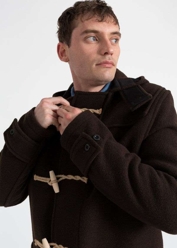 Gloverall Men's Mid-Length Monty Duffle Coat Brown