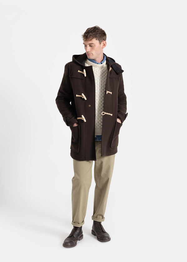 Gloverall Men's Mid-Length Monty Duffle Coat Brown