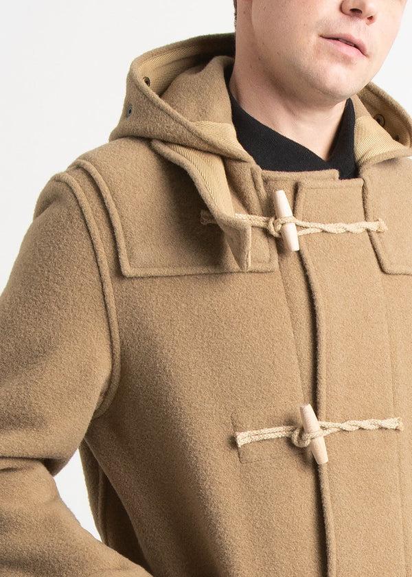 Gloverall Men's Mid-Length Monty Duffle Coat Camel