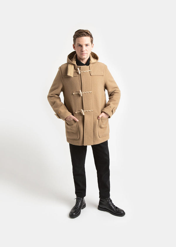 Gloverall Men's Mid-Length Monty Duffle Coat Camel