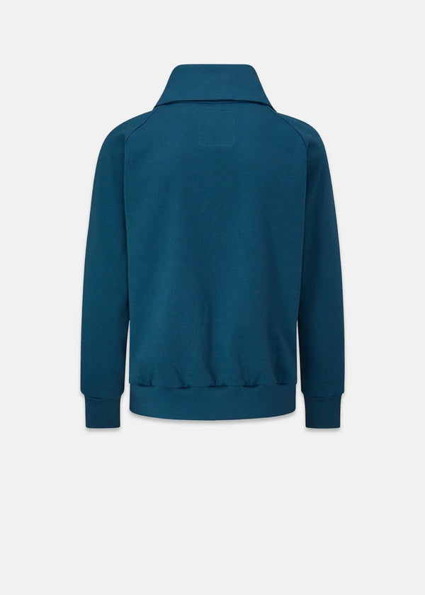 Gloverall Men's Military Zip Sweatshirt Teal