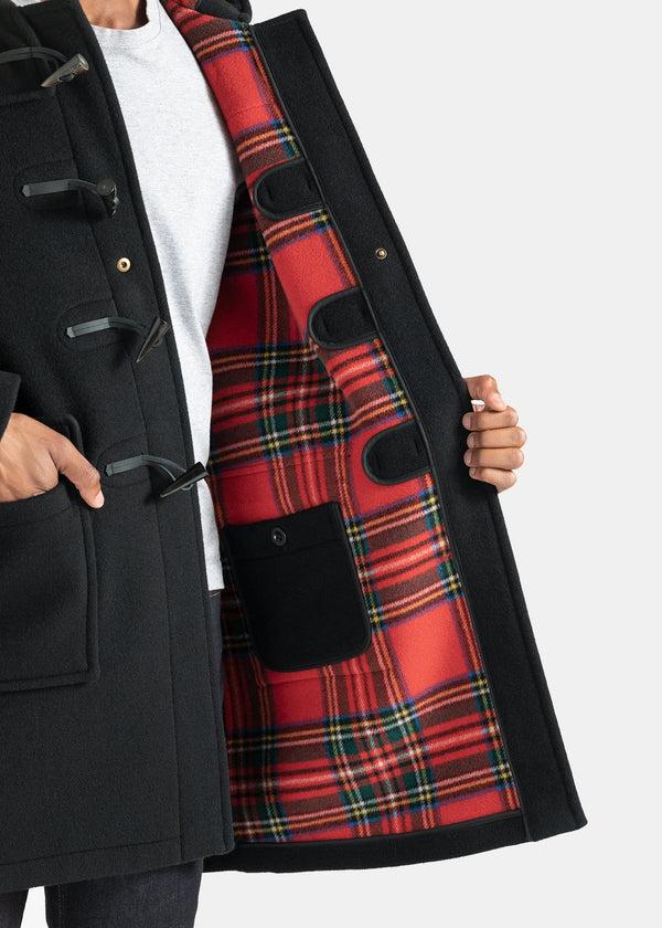 Gloverall Men's Morris Duffle Coat Black Stewart