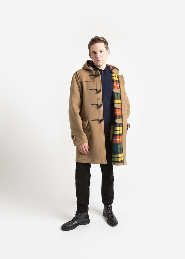 Gloverall Men's Morris Duffle Coat Camel Buchanan