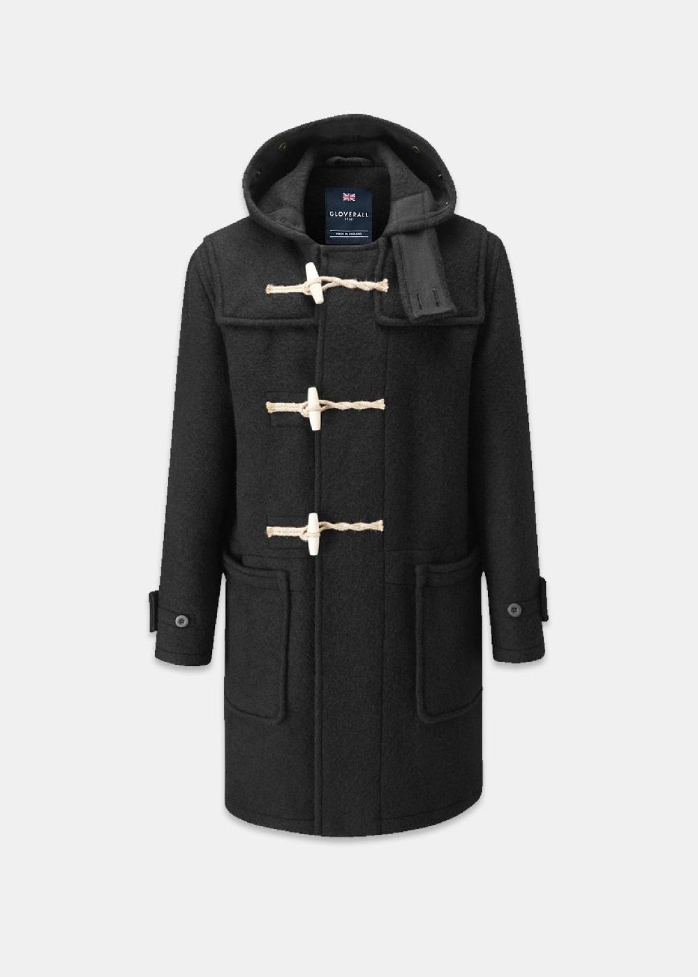 gloverall Men's Original Monty Duffle Coat Black