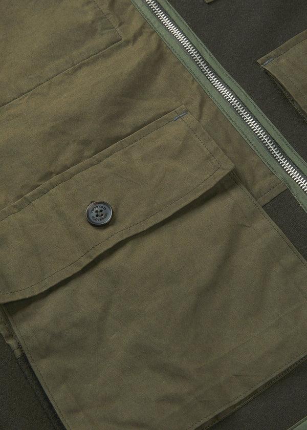 Gloverall Men's Renewed Serviceman Vest Khaki