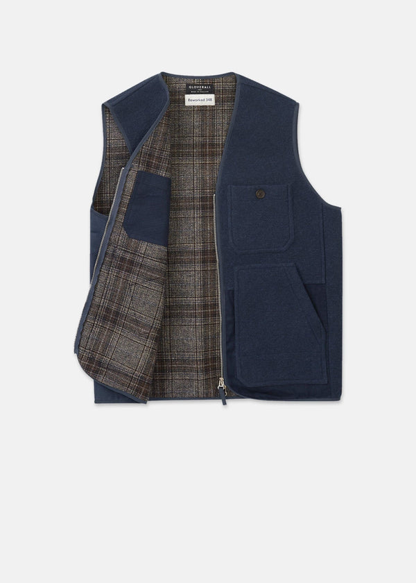 Gloverall Men's Renewed Works Vest Navy