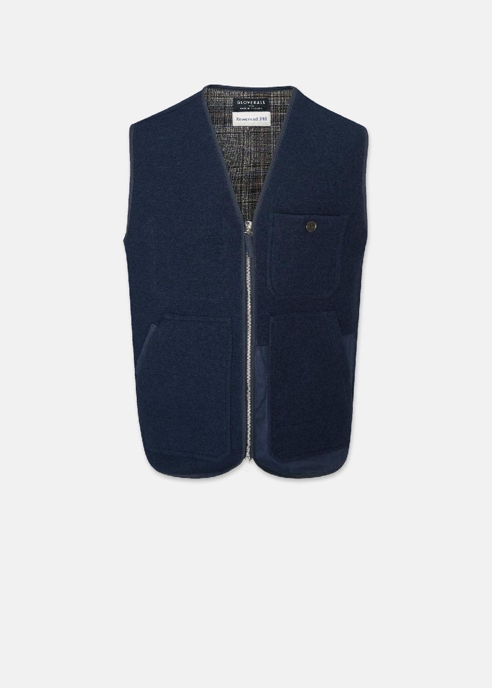 gloverall Men's Renewed Works Vest Navy