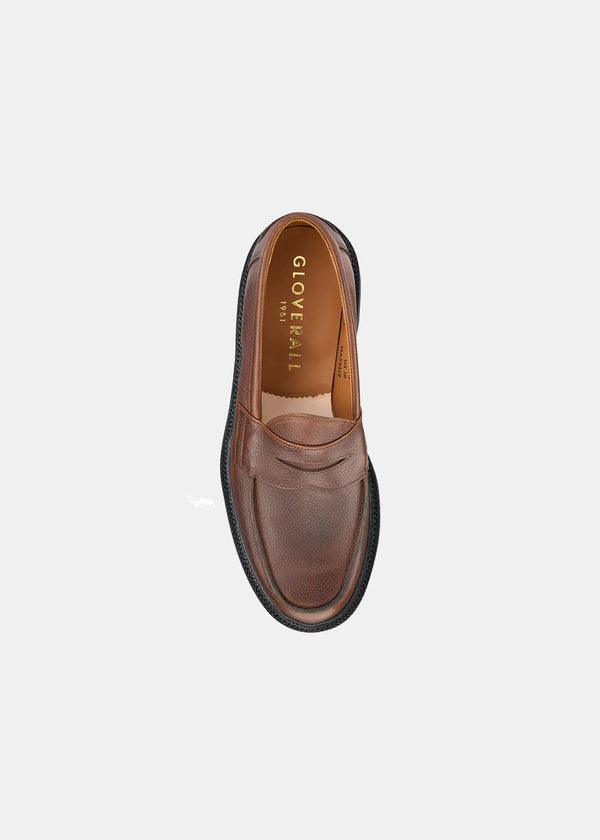 Gloverall Men's Robert Loafers Brown Leather