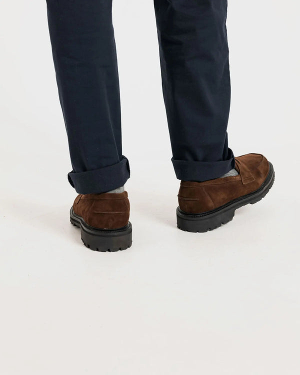 Gloverall Men's Robert Loafers Brown Suede