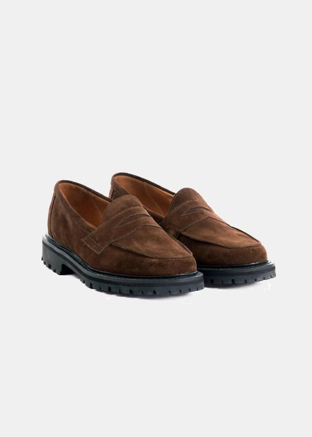 gloverall Men's Robert Loafers Brown Suede