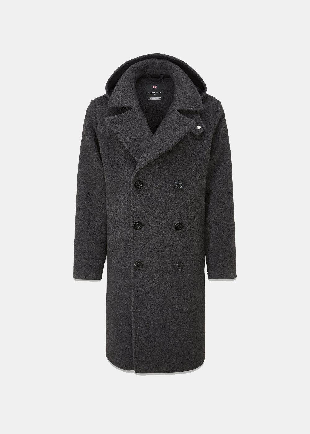 gloverall Men's Shackleton Peacoat Charcoal