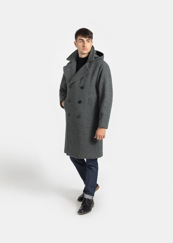 Gloverall Men's Shackleton Peacoat Grey
