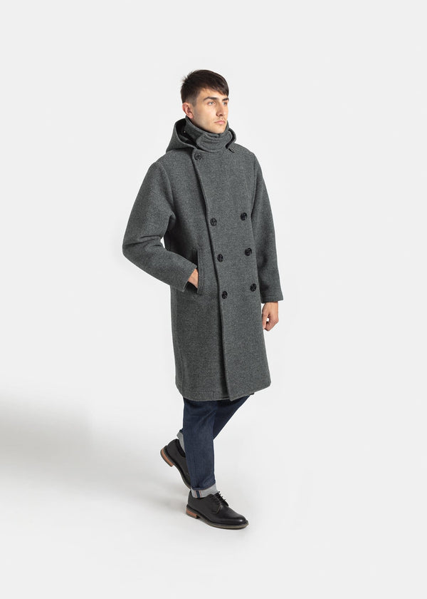 Gloverall Men's Shackleton Peacoat Grey