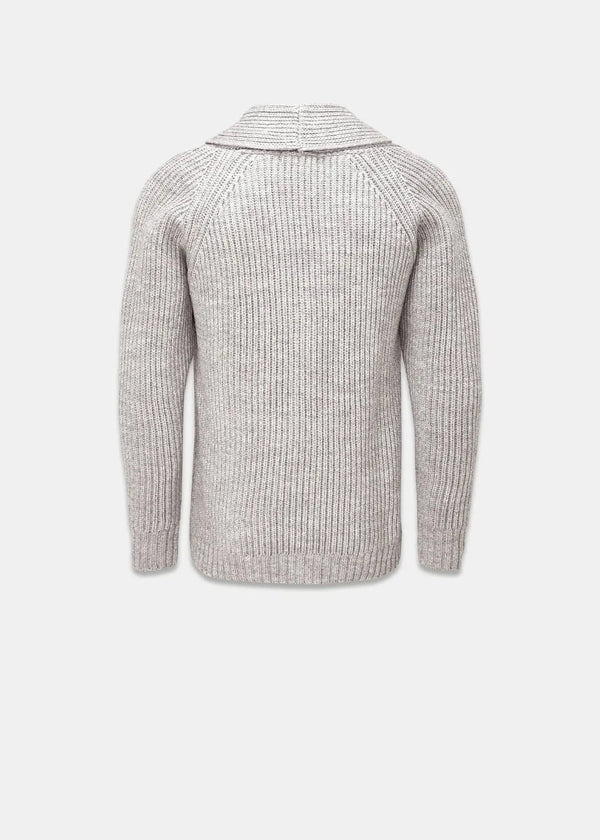 Gloverall Men's Shawl Collar Cardigan Light Grey