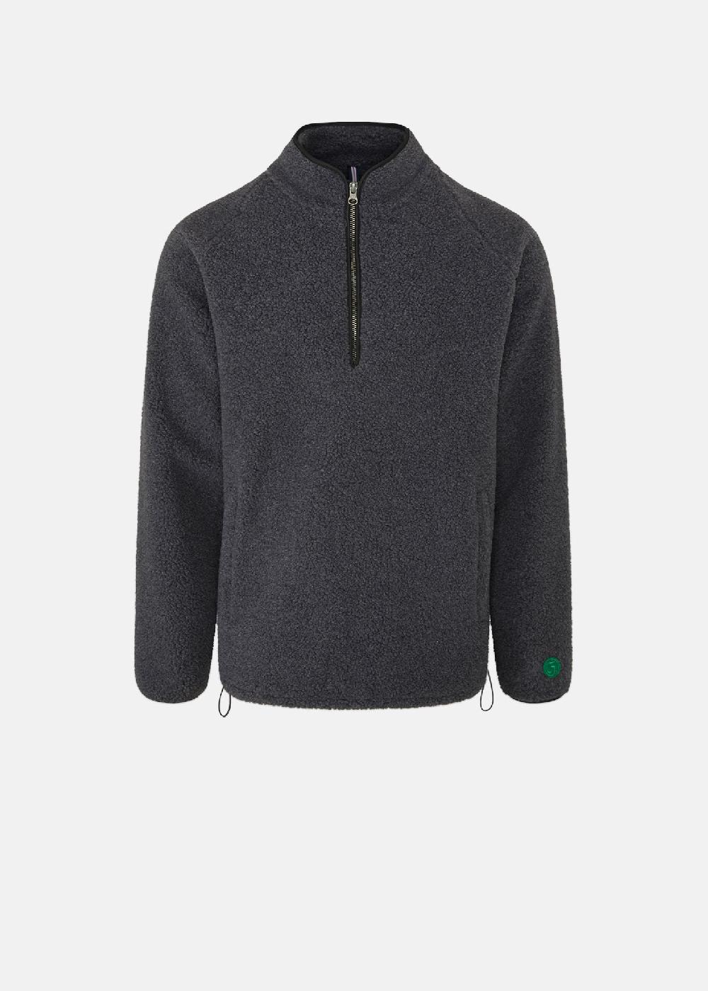 gloverall Men's Somerset Zip Fleece Charcoal